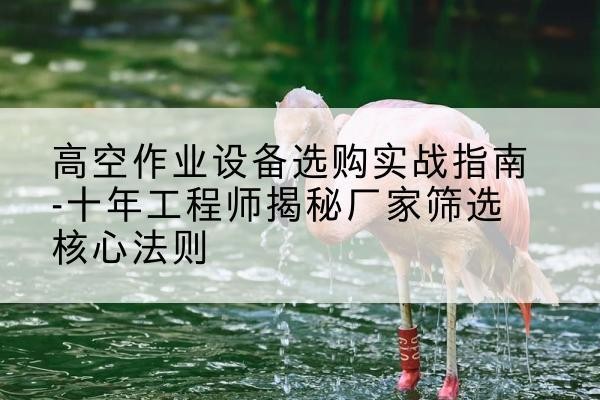 徐汇区剪叉式升降机厂家-高空作业设备选购实战指南-十年工程师揭秘厂家筛选核心法则